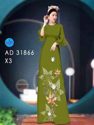 Vải Áo Dài Hoa In 3D AD 31866 19